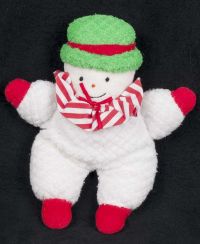 Eden Snowman Christmas Baby Plush Rattle Lovey